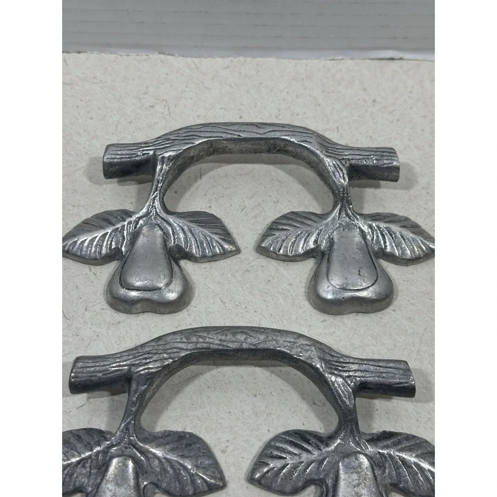 Vintage HTF Rustic Leaf And Vine/ Pear Pull / Handle Hardware Set